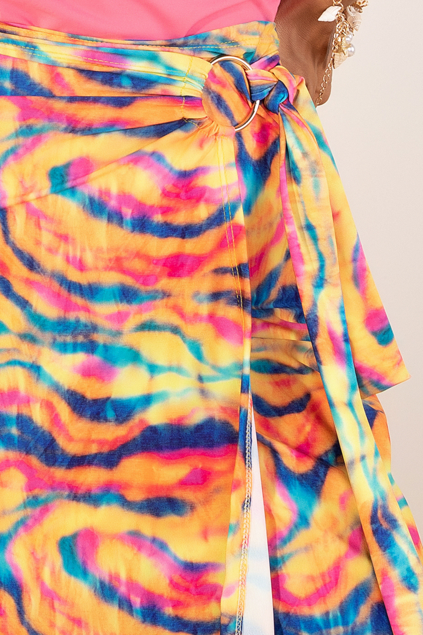 Tie Dye Wrap Skirt with shorts - BAHAMAS