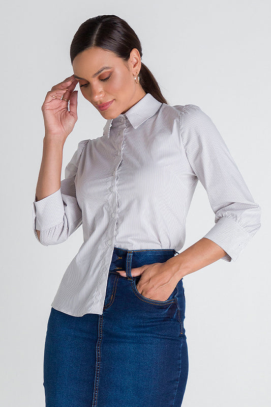 Nude Striped Shirt – Sabrina
