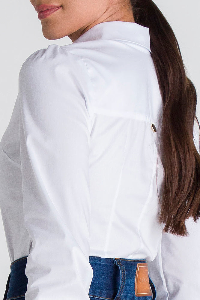 White Button-Front Shirt – Gabriela