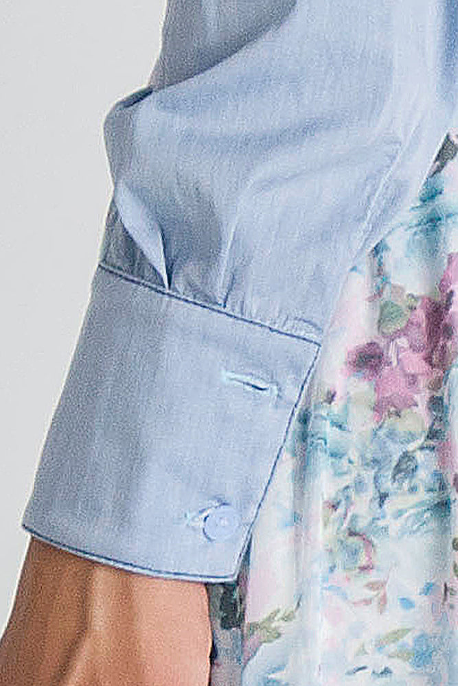 Denim Button-Front Shirt - Laiany - Laiany
